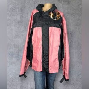 Stay Dry in Style with this Milwaukee Performance Pink Rain Motorcycle Suit